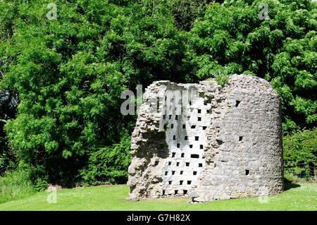 old ruined dovecote at Oxwich Castle Gower peninsula Wales Stock Photo