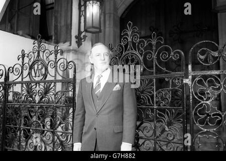 Lord Justice Taylor, 58, who is to head the judicial inquiry into the Hillsborough soccer disaster, outside the Royal Courts of Justice in the Strand, London. Stock Photo