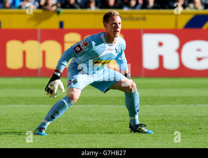 Goalkeeper Marc Andre-ter Stegen, Gladbach, Bundesliga, federal league, VfL Borussia Moenchengladbach - Bayer Leverkusen 2:2, Stock Photo