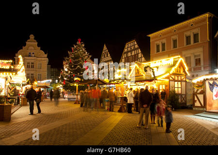 Christmas market on Alter Markt square, Unna, Ruhr area, North Rhine-Westphalia, PublicGround Stock Photo