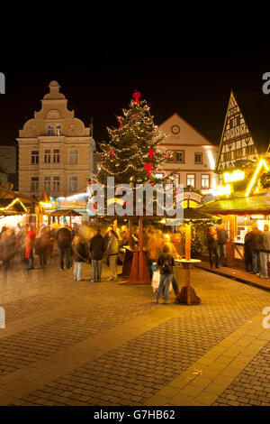 Christmas market on Alter Markt square, Unna, Ruhr area, North Rhine-Westphalia, PublicGround Stock Photo