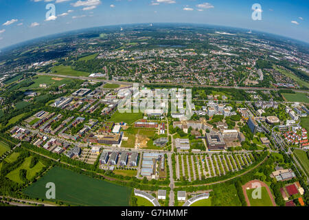 Aerial view, detached houses, semi-detached, conversion area, former barracks of the British Army of the Rhine, building area Stock Photo