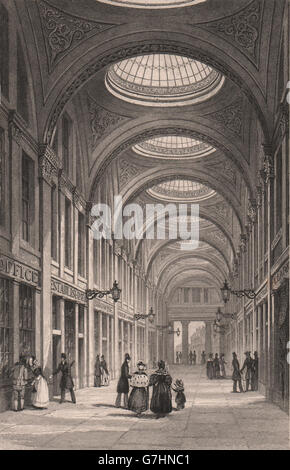 NEWCASTLE-UPON-TYNE: Royal Arcade, Newcastle. ALLOM, antique print 1839 Stock Photo