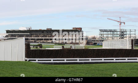 Horse Racing - The International - Day One - Cheltenham Racecourse. A general view of the grandstand during day one of The International at Cheltenham Racecourse. Stock Photo