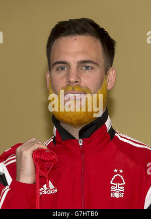 Nottingham Forest's Danny Fox during a hospital visit to Queens Medical Centre Stock Photo