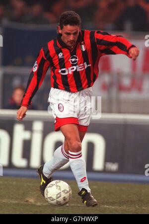 International Soccer - Euro 6's - Ajax six a side tournament. Roberto Baggio, AC Milan Stock Photo