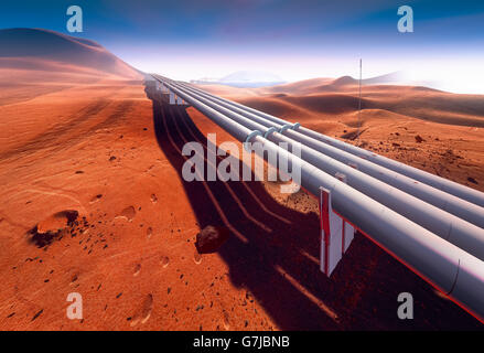 Pipeline on Mars Stock Photo - Alamy