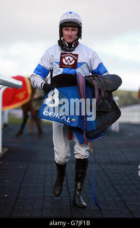 Adam Wedge during Coral Welsh Grand National Day at Chepstow Racecourse, Chepstow. Stock Photo