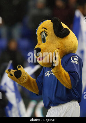 Soccer - Sky Bet Championship - Birmingham City v Derby County - St Andrew's Stadium. Birmingham City mascot Belle Brummie Stock Photo