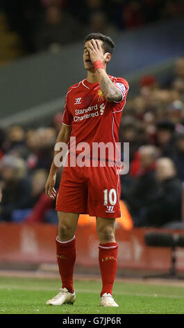 Philippe Coutinho of Liverpool during the premier league match at the ...