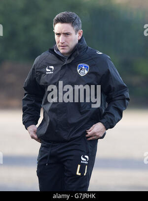 Oldham manager Lee Johnson at Chapel Road Training Ground, Oldham. Stock Photo