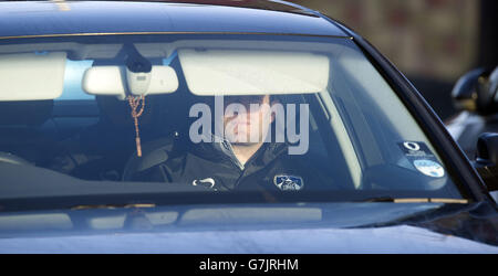 Soccer - Oldham Athletic Players at Chapel Road Training Ground. Oldham manager Lee Johnson arrives at Chapel Road Training Ground, Oldham. Stock Photo