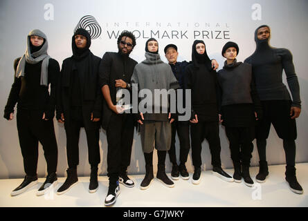 Designers Maxwell Osborne and Dao-yi Chow of fashion brand 'Public School',  winner of the International Woolmark Prize Menswear Grand Final, held at  Somerset House as part of London Collections: Men 2015 Stock