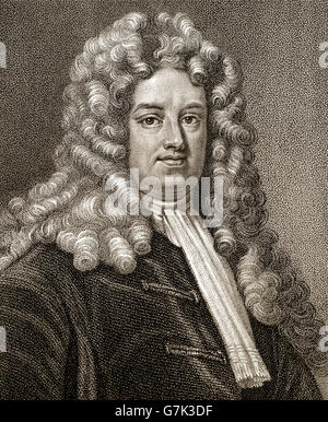 John Somers, 1st Baron Somers, 1651-1716, an English Whig jurist and statesman Stock Photo