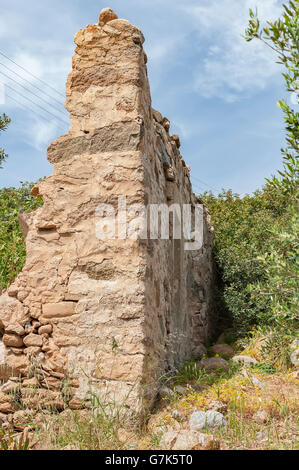 A house ruin near to the town of Makrigialos on Crete. Stock Photo
