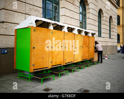 Europe Germany Munich public mobile toilet WC