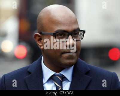 Dr Dhanuson Dharmasena arrives at Southwark Crown Court, where he and another man are facing the first prosecution linked to alleged FGM in England and Wales. Stock Photo