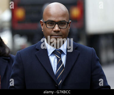 Dr Dhanuson Dharmasena arrives at Southwark Crown Court, where he and another man are facing the first prosecution linked to alleged FGM in England and Wales. Stock Photo