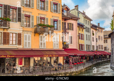 Annecy, french street in France, Haute Savoie. Stock Photo