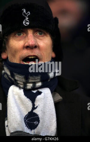 A Tottenham Hotspur fan during the Barclays Premier League match at The Hawthornes, Birmingham. Stock Photo