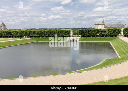 Chateau Villandry Gardens Loire Valley France Stock Photo