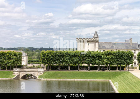 Chateau Villandry Gardens Loire Valley France Stock Photo