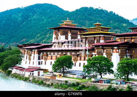 Majestic Punakha Dzong Stock Photo