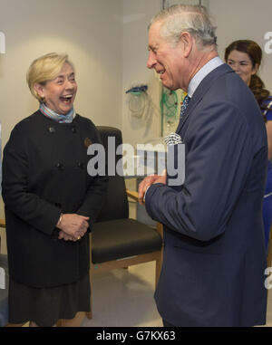 Royal visit to St Mary's Hospital Stock Photo