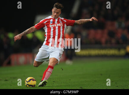 Soccer - Barclays Premier League - Stoke City v Manchester City - Britannia Stadium. Stoke City's Marko Arnautovic during the Barclays Premier League match at the Britannia Stadium, Stoke-On-Trent. Stock Photo