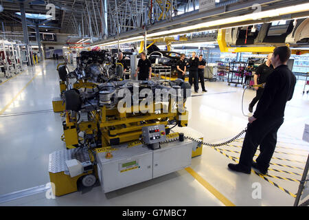 A general picture of the production line at the Rolls Royce Headquarters in Goodwood, west Sussex. Stock Photo