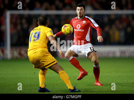 Soccer - Johnstone's Paint Trophy - Northern Area Final - Second Leg - Walsall v Preston North End - Banks's Stadium. Walsall's Michael Cain Stock Photo