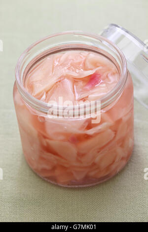 sushi ginger, homemade sweet pickled ginger, japanese food Stock Photo