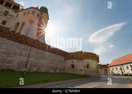 Wawel Castle in Poland (Krakow). Stock Photo
