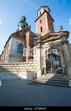 Cathedral of Stanislaus and Wenceslaus in Poland (Krakow). Stock Photo