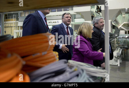 Ed Balls visit to Bedford. s banking reform paper. Stock Photo