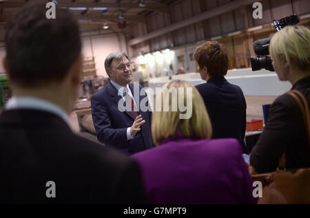 Ed Balls visit to Bedford Stock Photo