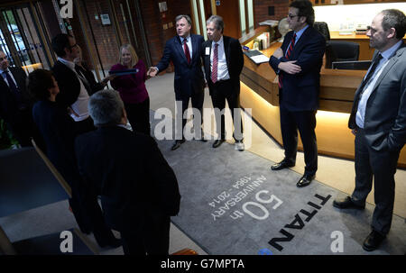 Ed Balls visit to Bedford Stock Photo