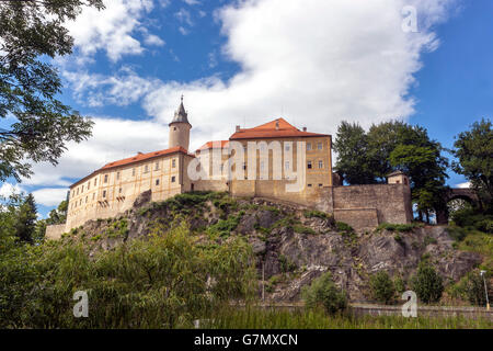 Ledec Nad Sazavou, Gothic Castle on Rock Czech Republic Stock Photo