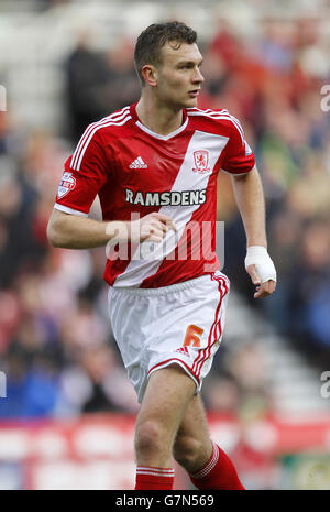 Soccer - SkyBet Championship - Middlesbrough v Charlton Athletic - Riverside Stadium. Ben Gibson, Middlesbrough Stock Photo