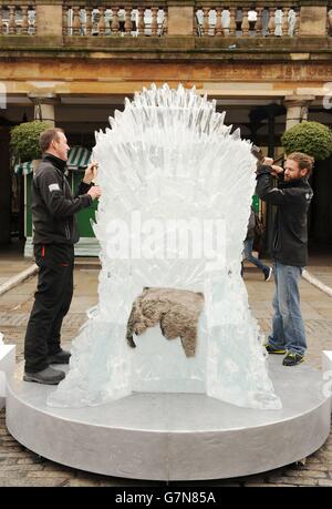 Game of Thrones Ice Sculpture - London Stock Photo