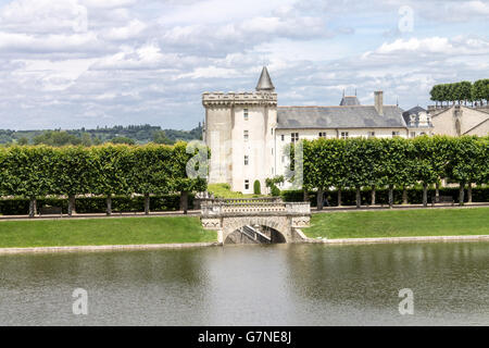 Chateau Villandry Gardens Loire Valley France Stock Photo