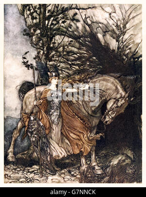 “Brunnhilde” from ‘The Rhinegold & the Valkyrie’ illustrated by Arthur ...