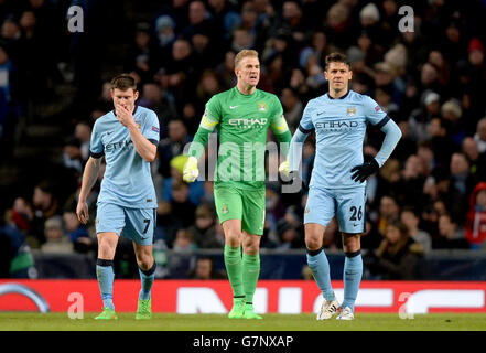 Soccer - UEFA Champions League - Round of 16 - First Leg - Manchester City v Barcelona - Etihad Stadium Stock Photo