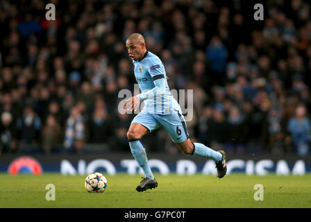 Soccer - UEFA Champions League - Round of 16 - First Leg - Manchester City v Barcelona - Etihad Stadium. Francisco Fernando, Manchester City. Stock Photo