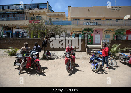 Travel Stock - Kenya. Kenyans going about their daily life near the town of Nanukye. Stock Photo