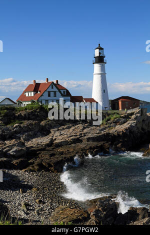 Portland Head Light, Cape Elizabeth, Maine, USA Stock Photo