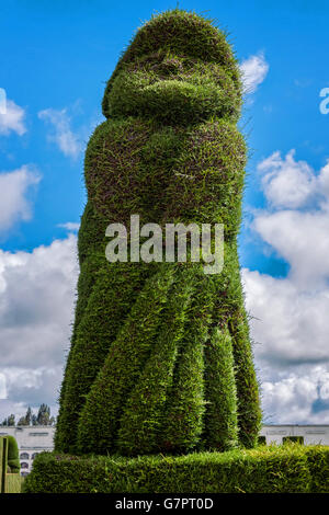 Tulcan Major Tourist Attraction For The Topiary Cemetery Which Features Different Types Of Trees In A Variety Of Exotic Shapes Stock Photo