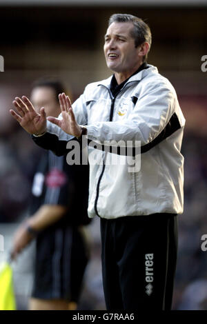 Coca-Cola Football League Championship - West Ham United v Derby County - Upton Park. Derby County's manager George Burley Stock Photo