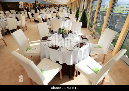 A general view of the hospitality in the Chez Roux at Cheltenham Stock ...