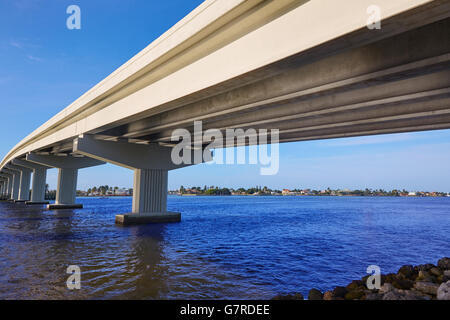 Naples Florida Marco Island bridge view in Florida USA Stock Photo